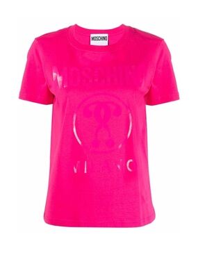 Moschino Magenta Pink Logo Tee
